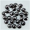 NATURAL ROSE CUT DIAMONDS Colore Nero Rotondo Portamonete Diamante Naturale Lotto 1 + TCW Scoop 3.5-4.0MM