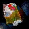 OPAL EMPIRE Opale Nero Etiopiano Grezzo Naturale Fire Opal 12.5Ct 20x15mm, 1Pz