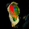 OPAL EMPIRE Opale Gemma Opale Di Fuoco Etiopico Grezzo, Opale Nero Naturale, 13 Ct 20x15 Mm