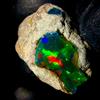 OPAL EMPIRE Opale Naturale Nero Grezzo Etiopico Fire 8 Ct 18x14 mm Pietra Gemma
