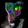 OPAL EMPIRE Gemma Opale Grezza Naturale Ethiopian Black Opal Fire Opal 10,5Ct 17x15 mm