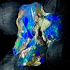 OPAL EMPIRE Opale Fiamma Pietra Preziosa Etiope Grezzo, Opale Nero Naturale, 20x15 Mm 8.5 Ct