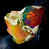 OPAL EMPIRE Black Opal Grezzo Naturale, Fire Opal, Opale Etiopico 9.5 Ct 20x15 mm