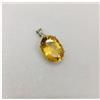 Stupendo Pendente In Topazio Limone 925 Argento Sterlina Fatto A Mano S-97
