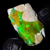 OPAL EMPIRE Fire Opal Gemma Naturale Nera Grezza Etiopica 11 Ct 22x13 mm