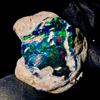 OPAL EMPIRE Fire Opal Grezzo Naturale Nero Etiopico 17 Ct 21x20 mm