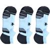 Under armour 3 Paia Under armour Ua Performance Tech No Show Calze Bianco Grigio Scuro Grande