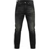 Nudie Jeans Pipe LED Uomo W28/L32 Grigio Marmorizzato Organico Skinny Lavato Zip