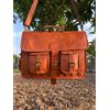 Fatto a mano 19 " pelle Vintage Uomo Borsa a Tracolla Messenger Apple Laptop Ventiquattrore