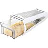 KOMUNJ Grattugia per formaggi grattugiare - Grattugia professionale con contenitore per formaggio, in acciaio inox, rimovibile su entrambi i lati