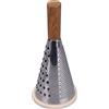Villa d'Este Home Tivoli Grattugia multifunzione in acciaio inox e legno di faggio, 3 tipi di lame