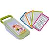 Contiup Set di grattugia per verdure 4 in 1 con contenitore, multifunzione, grattugia per frutta, grattugie da cucina, in plastica, colore: verde