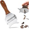 Segutage Affettatrice per Tartufi, Professionale Regolabile Acciaio Inox, Manico in Legno, Formaggi Tartufi Cioccolato Funghi Verdure