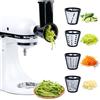 PQPO Grattugia per affettatrice/tritatutto per impastatrice Kitchen Aid (4 lame)