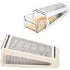 BORDSTRACT Grattugia per Scatole, Grattugia per Formaggio In Acciaio Inox con Contenitore, Grattugia Professionale A Doppio Lato per Formaggio, Verdure, Pane Grattugiato