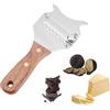 NOLACE Taglia Tartufo 1 Pezzo Affetta Tartufo Affettatrice Professionale Taglia Tartufo Professionale Manico in legno, per Tagliare Tartufi, Cioccolato, Casa, Cucina, Ristorante (Modello a dente di sega)