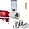 Gdrtwwh Attacco per Affettatrice/ Grattugia per KitchenAid Stand Mixer, Tritatutto Formaggio Grattugia Taglierina Insalata Accessori