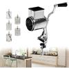 HarBin-Star Rotary Grattugia per alimenti Macina noci con 5 lame a tamburo, set di utensili abrasivi in acciaio inox, taglierina per verdure, taglierina julienne, diametro 7 cm, alloggiamento in
