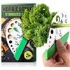 Juztec Kale Cilantro Spelaparpe Erbe Gadget Cucina Thyme Lattuga Romaine Fresh Razor 8 fori Metallo & Plastica Strumenti per Collard Verdure Basilico Rosmarino (2 Pz)