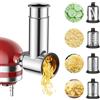 COFUN Accessorio tagliaverdure in acciaio inox per KitchenAid Robot Pâtissier, Grattugia per formaggio, Grattugia per verdure con 4 lame