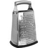 orion group Grattugia da cucina quadrata in acciaio inox, 4 lati, antiscivolo, 24 cm