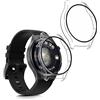 kwmobile 2x Custodia Rigida Smartwatch Compatibile con Huawei Watch 4 Cover - Case Vetro Temperato Orologio Fitness - trasparente