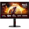 AOC G4 Q27G4ZDR Monitor PC 67,3 cm (26.5") 2560 x 1440 Pixel Quad HD QD-OLED Nero, Rosso