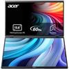 Acer PD163Qbmiuux Monitor PC 39,6 cm (15.6") 1920 x 1080 Pixel Double Full HD LED Grigio