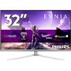 Philips Evnia 8000 32M2N8900/00 Monitor PC 80 cm (31.5") 3840 x 2160 Pixel 4K Ultra HD QD-OLED Bianco