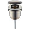 BB BuyBath Piletta click clack tonda universale effetto inox spazzolato 11/4 | Tecom