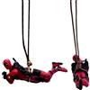 JXBBAAC Ciondolo Auto Altalena, Deaadpool Carino Ornamenti, Specchietti Retrovisori, Mini Appeso Altalena, Ciondolo per Veicolo, Appeso Ornamento Accessori per Autto e Casa