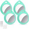 QCOQ Air Tags 4 Pezzi Ciano menta, Smart Tracker Bluetooth Compatibile con Apple Dov'è App (solo iOS), Localizzatore Chiavi fino a 100dB con Batteria Sostituibile per Chiavi/Bagagli/Valigie/Portafogli