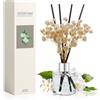 DIUFJAG Profumatore per Ambienti - Gardenia,Diffusore Profumo Ambiente con 8 Bastoncini Fiori Secchi per Bagno,Appartamento 50ml