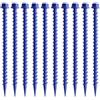 SNGUOQ 20 Pezzi Tenda da Campeggio palo della Chiodi Vite di plastica picchetti for for Il Fissaggio teloni Antipioggia all'aperto per Campeggio E Outdoor(Blue)