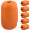 CALLARON Galleggianti Boa di Ancoraggio Ovali 6 Pezzi Arancioni in Materiale PVC per Reti da Pesca e Marcatori Granchi per Kayak e Acque Marine