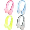 ULTECHNOVO 4 Pezzi Clip Nasale in Silicone per Nuoto Design Ergonomico Antiscivolo e Custodia, Protezione Nasale per Piscina e Allenamento