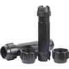 ELEOUTI Connettore in Lega di Alluminio 28mm Nero Resistente alla Ruggine con Due Tappi Filettati per Barche e Kayak