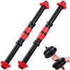 CHILDWEET Barre per Manubri 2 Unitá 40Cm in Metallo con Impugnature in Plastica e 4 Dadi Spinlock per Allenamento Forza Palestra e Antiscivolo Piastre Colore Casuale