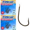 PRO FILSTAR Set 20 Ami da Pesca N4 in Acciaio al Carbonio - Ganci per Pesca alla Carpa Bronzo - Acqua Dolce e Salata - Amo Super Affilato - Accessori Pesca - Method Feeder - Attrezzatura Carpfishing