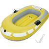 Jwthee Gommone, Gommone Compatto in PVC Giallo Gonfiabile per Una Persona, Barca a Remi, Pesca alla deriva, Strumento per Immersioni subacquee