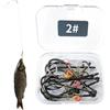 Jlobnyiun Ami Da Pesca Per Gamberetti - Set Di 10 Ami In Metallo Resistente All'erosione 'acqua Salata, Attrezzatura Per Esche Vive Ad Alta Resistenza Per Spigole, Surf, Drop Shot, Pesca A Jerk In Mare, Lag