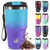 Mujigaga Tazza da Viaggio 20oz, Bicchiere Termico, Bicchiere Termico con coperchio a prova di perdite, Tazza da Viaggio, Ermetica Portatile, Tumbler Per Caffè Caldo e Freddo, Acqua e Tè