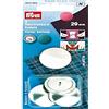 Prym - Copri bottoni confezione da 3, Argento, 29 mm