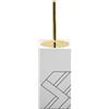 MSV Scopino per WC monolitico in Ceramica, Bianco/Oro