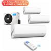 Midea Breezeless+ Trial Split 6,1 kW per 2 stanze fino a 17 mq e 1 fino a 23 mq 9.000 + 9.000 + 12.000 BTU