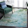 Safavieh Tappeto Boho per Soggiorno, Sala da pranzo, Camera da letto - Madison Collection, A Pelo Corto, Verde e Blu, 91 X 152 cm