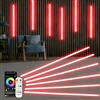 EUNEWR Striscia LED neon per pannelli acustici, 6 strisce LED RGB dimmerabili da 100 cm, per interni, pannelli acustici, scaffali e armadi, controllo tramite app o telecomando e sincronizzazione musicale