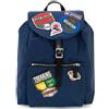 Invicta Zaino a lpino Heritage Patch, Blu, Borsa Donna, Viaggio e Tempo Libero, Eco Material, 20 Lt, Per ragazzi e adulti