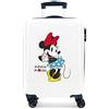 Disney Minnie Magic Trolley cabina Bianco 37x55x20 cms Rigida ABS Chiusura a combinazione numerica 33L 2,8Kgs 4 doppie ruote Bagaglio a mano