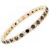 Rizilia Oro Giallo Oro Giallo 18K di Pietra preziosa di Birthstone dell'oro Placcato [180mm / 7inch] Braccialetto di Tennis Elegante Moderno [Sacchetto dei monili Liberi]